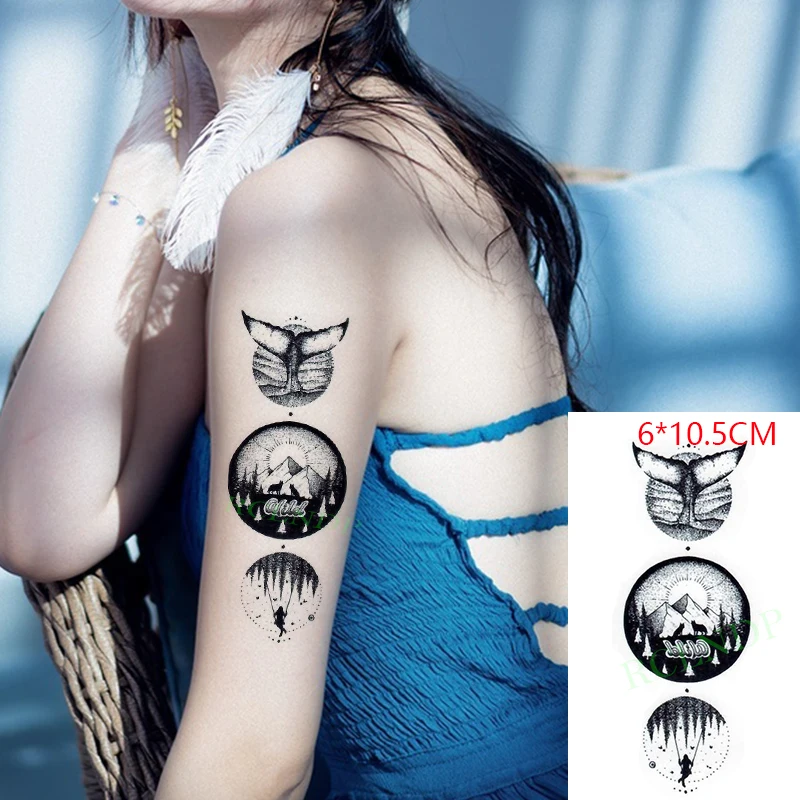 

Waterproof Temporary Tattoo Sticker Flower Butterfly Planet Moon Body Art Flash Tattoo Fake Tattoo for Women Men