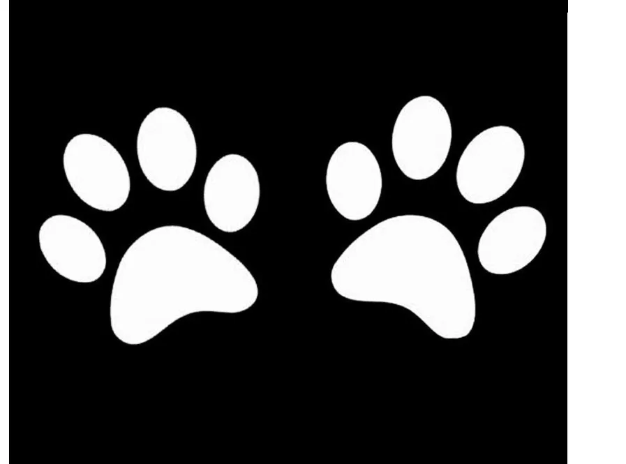 Автомобильная наклейка Виниловая отражающая собачья лапа 3D животное собака