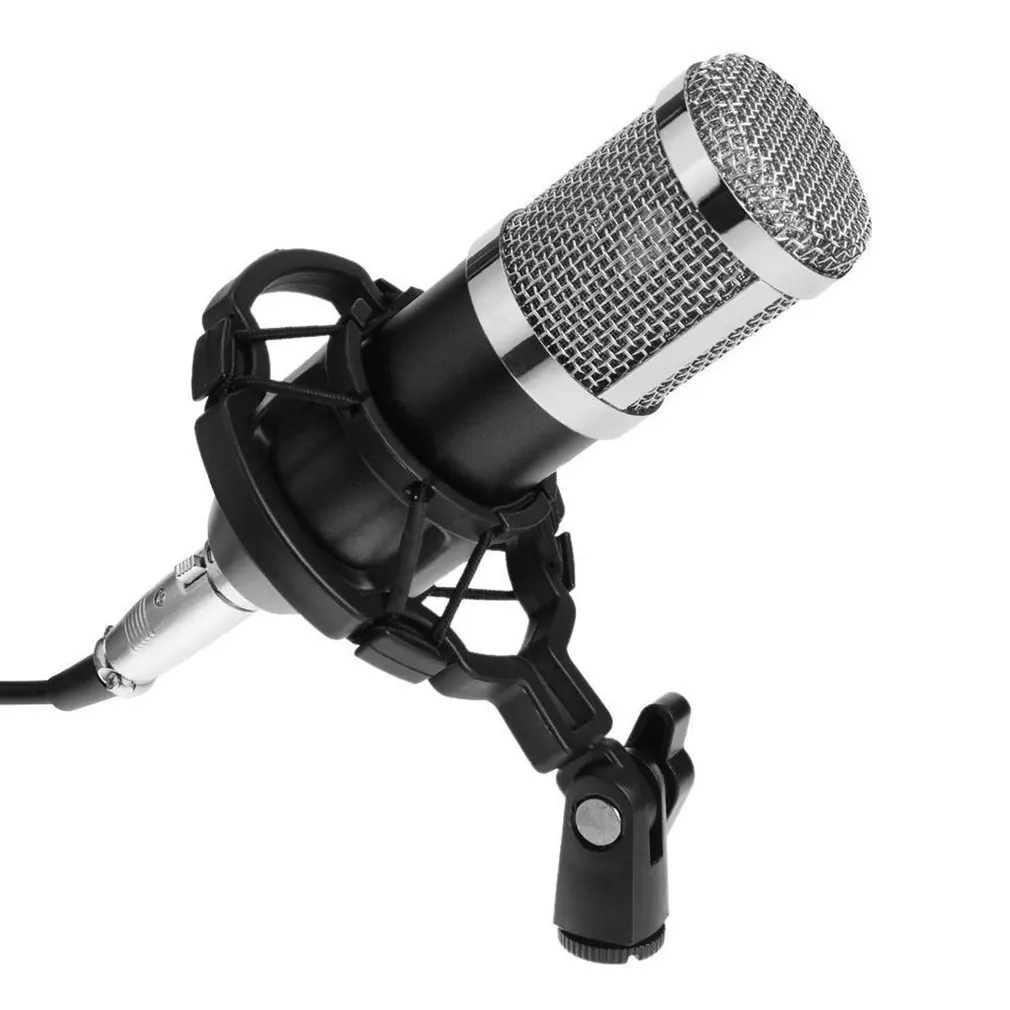 

BM800 Dynamic Condenser Microphone Sound Studio Audio Recording Mic with Shock Mount for Broadcasting KTV Singing