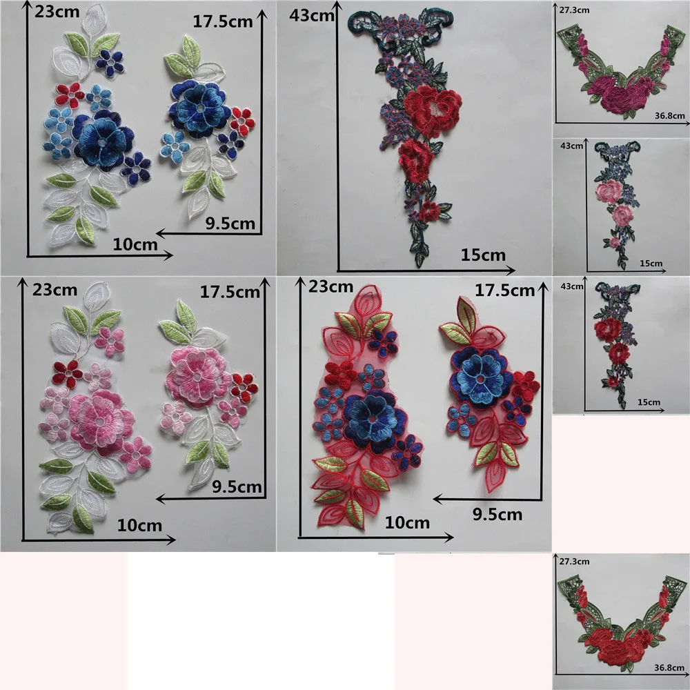 Fashion High quality DIY Embroidered Neckline Craft Sewing Accessories Patches Embroidery Lace Collar Clothing YL409-YL429 Hot | Дом и сад