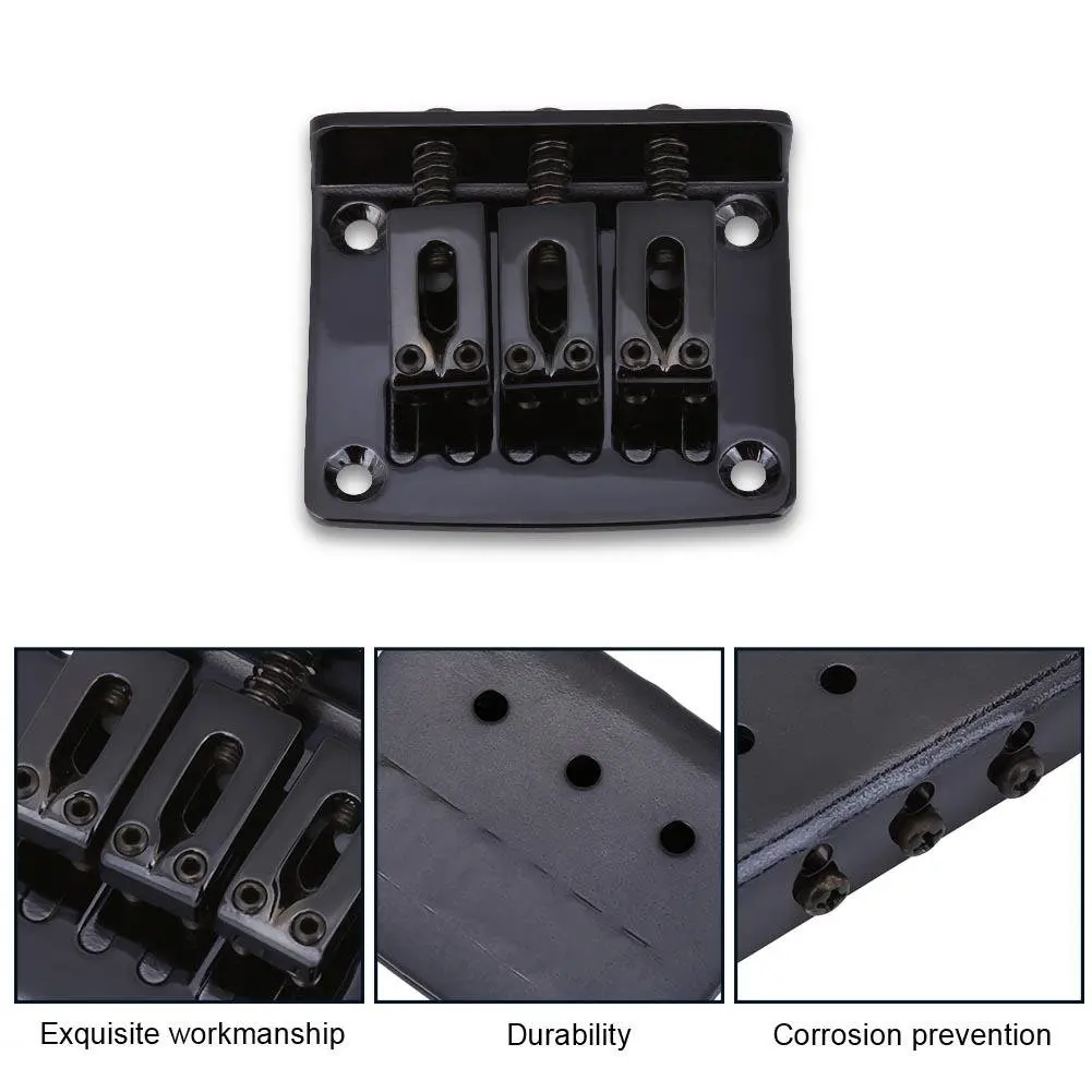 Электрический Гитары 3-строка фиксированной Замена моста Запчасти для Cigarbox |
