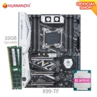 Материнская плата HUANANZHI X99, с процессором Intel XEON E5 2678 V3, 2*8 Гб DDR3, RECC, NVME SATA 3,0, USB 3,0, ATX