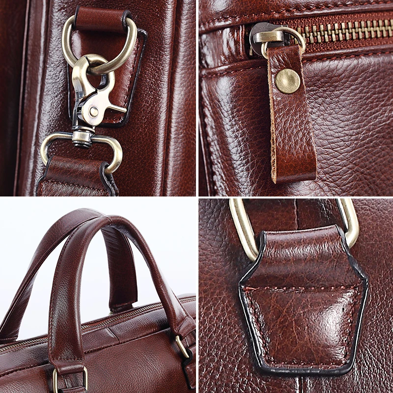 Портфель мужской из натуральной кожи винтажный мессенджер через плечо для