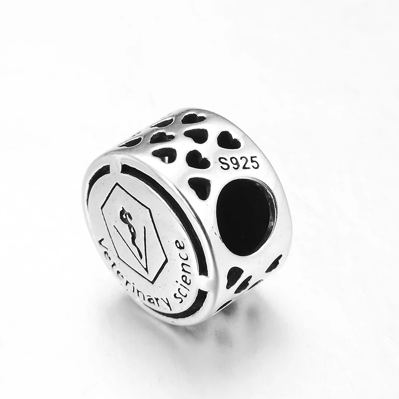 2021 новый 925 пробы Серебряная круглой формы ветеринарии Очаровательные бусы