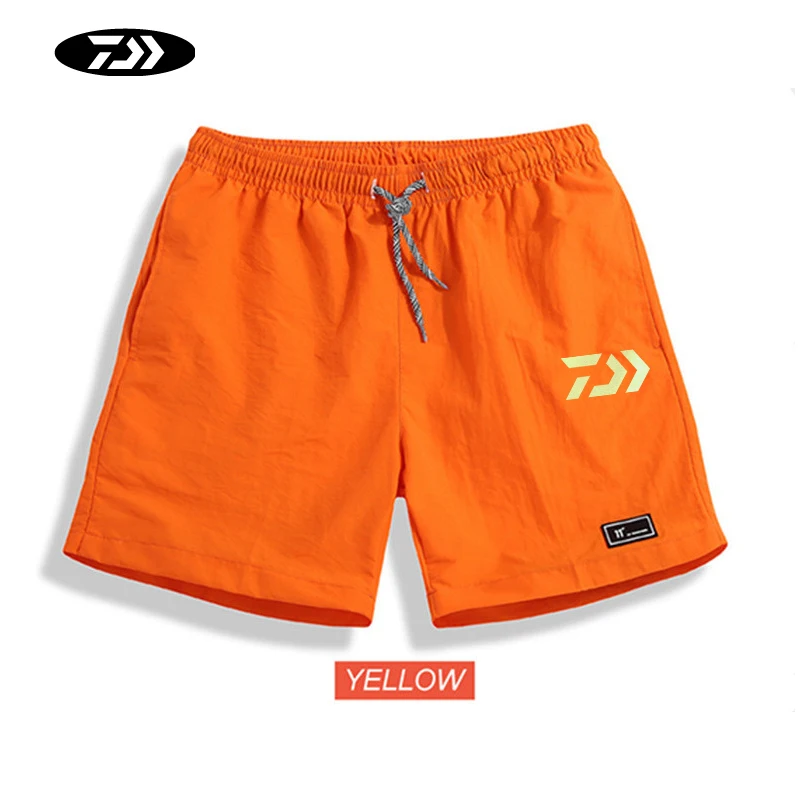 

2020 Daiwa Summer Quick-drying Fishing Shorts Solid Color Thin Casual Sports Beach Shorts Straight Elastic Waist Fishing Shorts