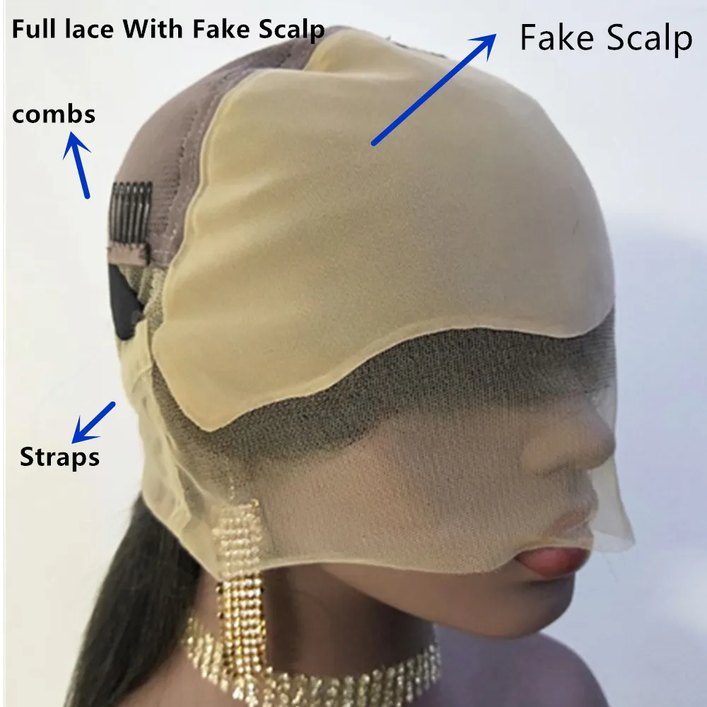 Оранжевый коричневый мягкие волосы свободная волна полный парик шнурка с