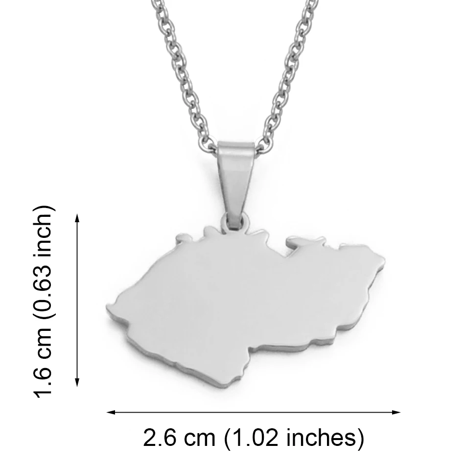 Женские подвески и ожерелья Anniyo 316 из нержавеющей стали с изображением карты