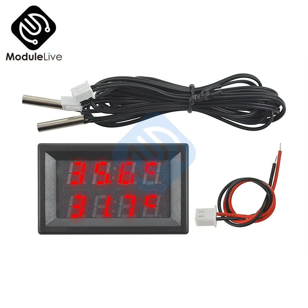 Цифровой прибор для измерения температуры автомобилей и аквариумов DC4-28V