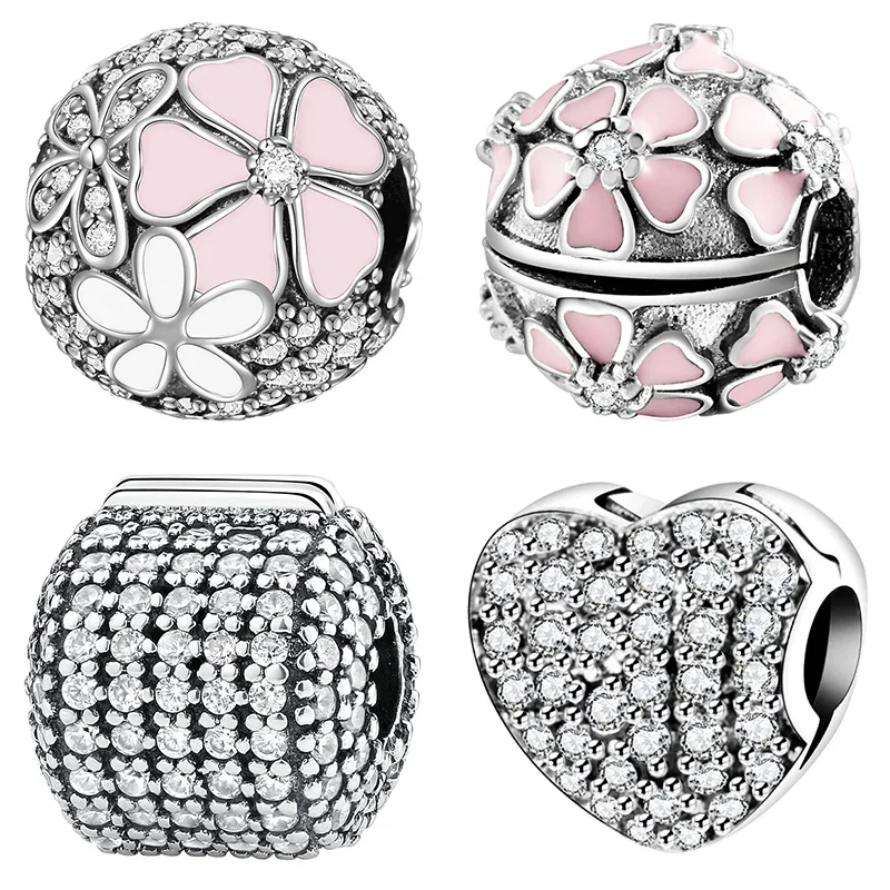 Designer 925 Sterling Silver Bracelet Floating Charms Beads Fit Original Bracelets for Women Necklace Womens Jewelry | Украшения и