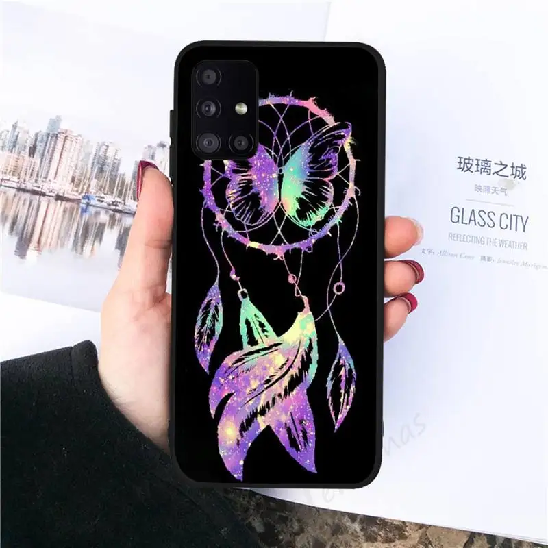 

Dream Wings Wind Chimes Feather Phone Case For Samsung galaxy S 21 20 10 8 A 51 71 50 21s 70 40 20 20e note 10 plus Ultra 5g fe