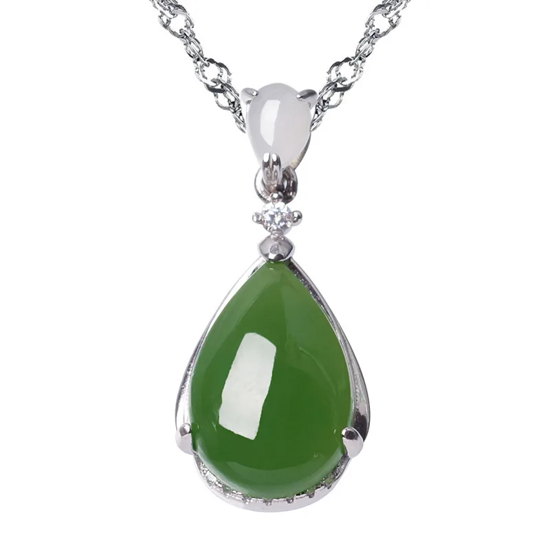 

2020 Special Offer New Accented Water Drop Of 925 With A Natural Hetian Pendant Manufacturer Undertakes Contracted Water