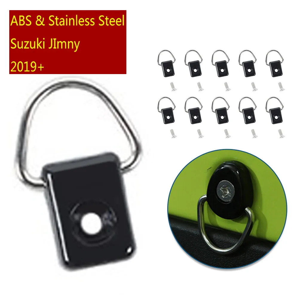 

10PACK Tie-Down D-Ring Accessory For Suzuki Jimny 2019 2020 Trunk Cargo Area