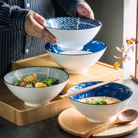 japanese noodle bowl ramen bowl large ceramic serving tableware soup restaurant business utensils home porcelain vegetable bowls
