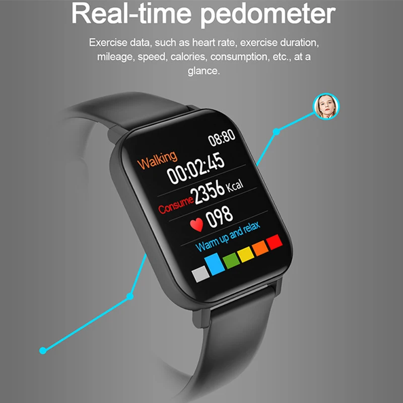 ЛМС F25 2020 мужские термометр Smart Watch Sport который надевается на кисть для контроля