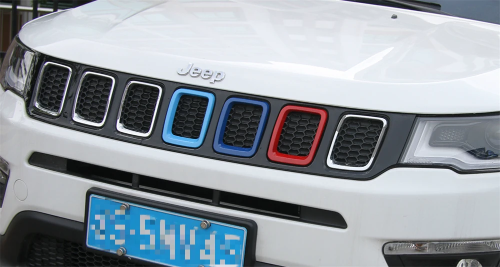 

Front Grille Insert Cover No Mesh Trim for Jeep Compass 2017+ Stylish Car Accessories Car Interiror Decoration Brand New