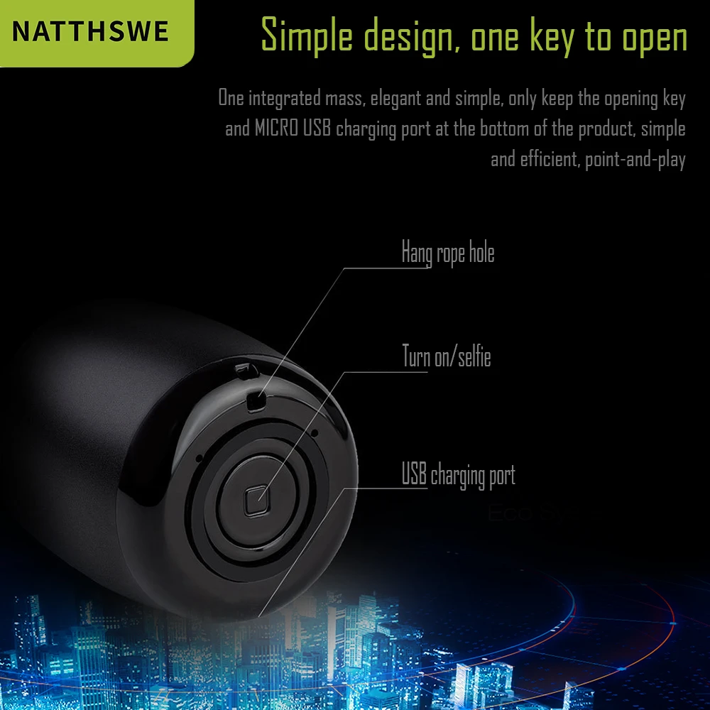 NATTHSWE M2 TWS металлический супер мини беспроводной Bluetooth динамик портативный