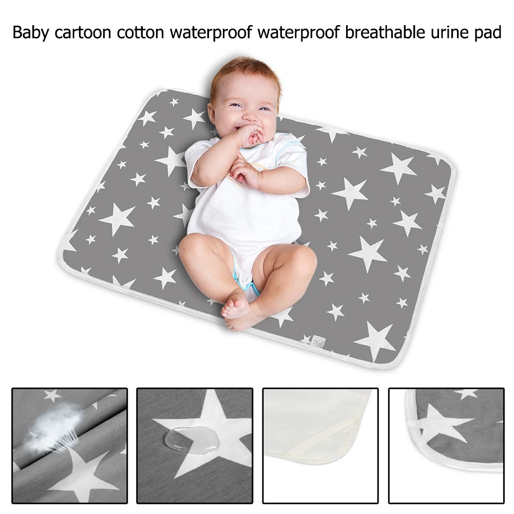 

Starry Sky Printed Baby Changing Pad Infant Washable Diaper Nappy Urine Mat Reusable Waterproof Changing Mat for Babies Toddlers