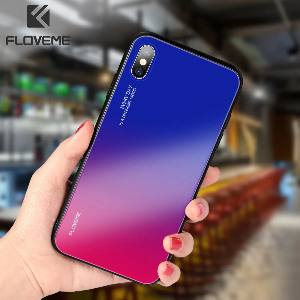FLOVEME Gradient Case For samsung a40 S10 s9 Note 10 Samsung A50 S8 Galaxy S9 Plus 8 9 e |