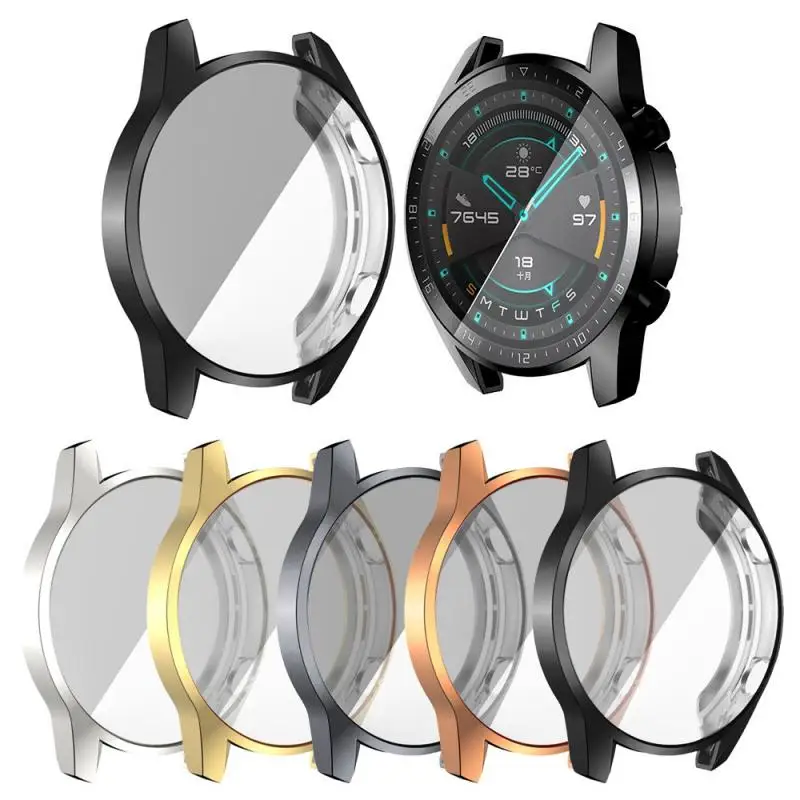 

Case For Huawei Watch GT 2 Cover 46mm Bumper Accessories Protector Full Coverage Tpu Screen Protection Watch Accessories 1pcs