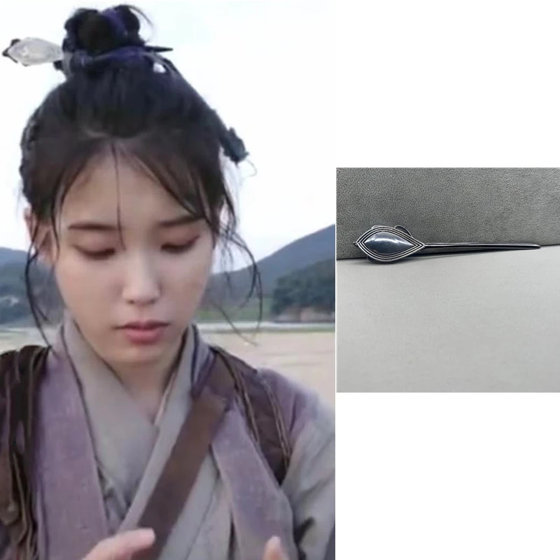 

Vintage IU Lee Ji Eun same The same hairstick retro hairpin headdress of druna Hotel for women girl gift alloy