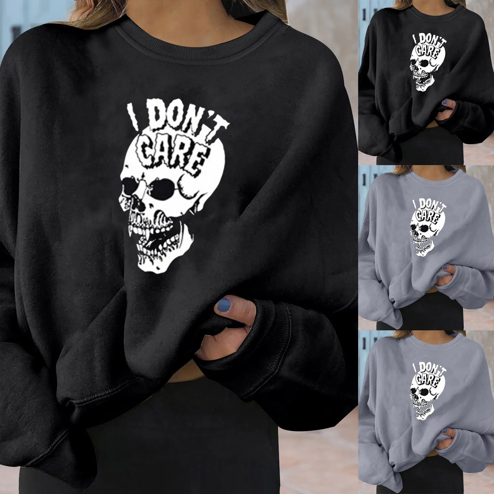 

Худи женское с длинным рукавом и капюшоном, в стиле Харадзюку