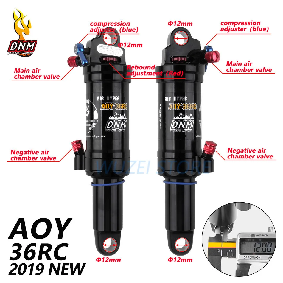 Dnm Aoy 36rc Mtb горный велосипед катушка удара обратно 165 /190 /200 мм задний воздушный