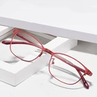 Женские Бизнес-очки из сплава оправа полная оправа с линзами при миопии гибкие TR заушники дальнозоркости оптические очки 3569
