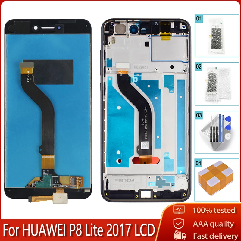 Лучший AAA для Huawei P8 Lite 2017 ЖК-дисплей Дисплей Сенсорный экран дигитайзер в сборе P9