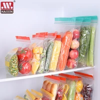 20pcs reusable food bags pe pull type sealed food storage bag vegetable fruit storage freezing preservation kitchen organizer