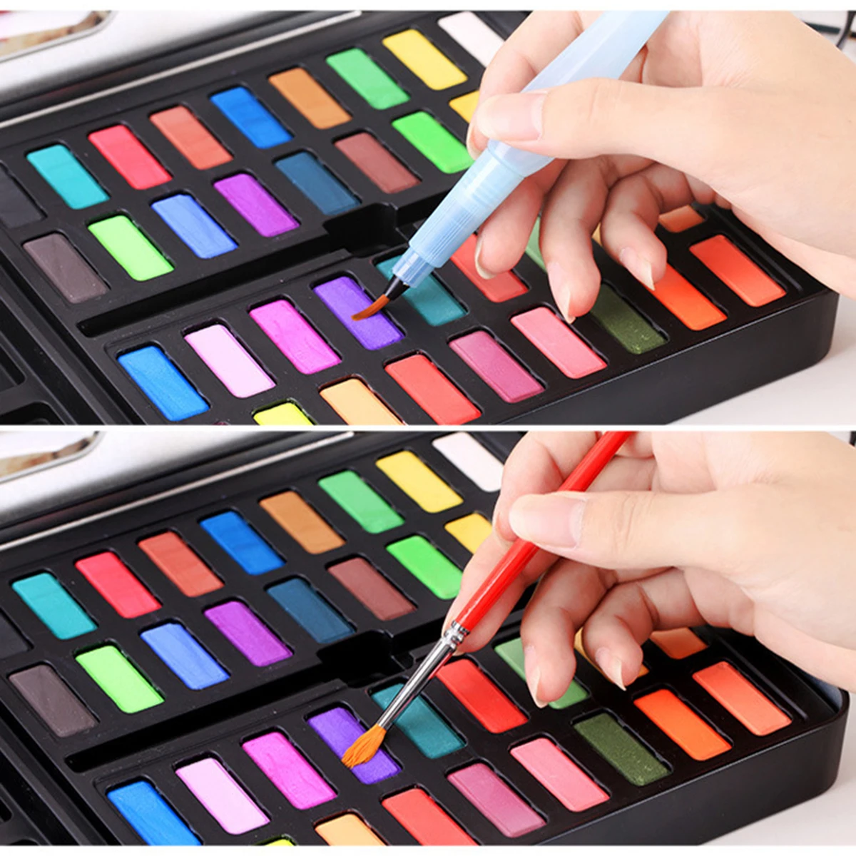 

Profession 36 Colors Watercolour Paint Set with Brush Water Painting Pen for Artists Students, Beginners
