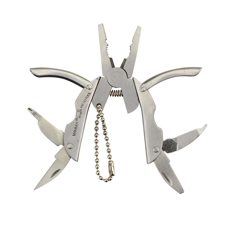 

Pocket Mini Pliers Multitool Folding Outdoor Camping Small and Round Stainless Steel Portable Functional Plier Clamp Keychain