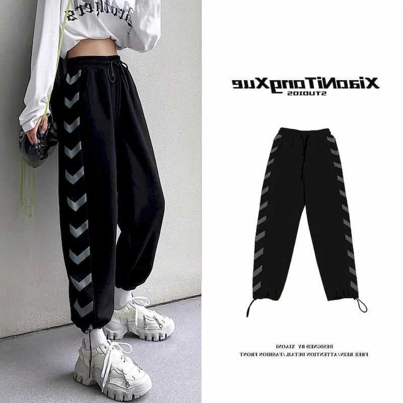 Gray sports pants women high waist loose 2022 new BF all-match Hip Hop casual leggings spring autumn Streetwear Sweatpants