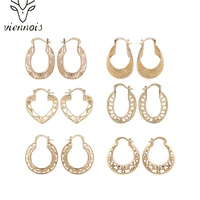 viennois geometric hoop earrings for women gold color round heart earrings minimalist fashion jewelry wedding party girls gift