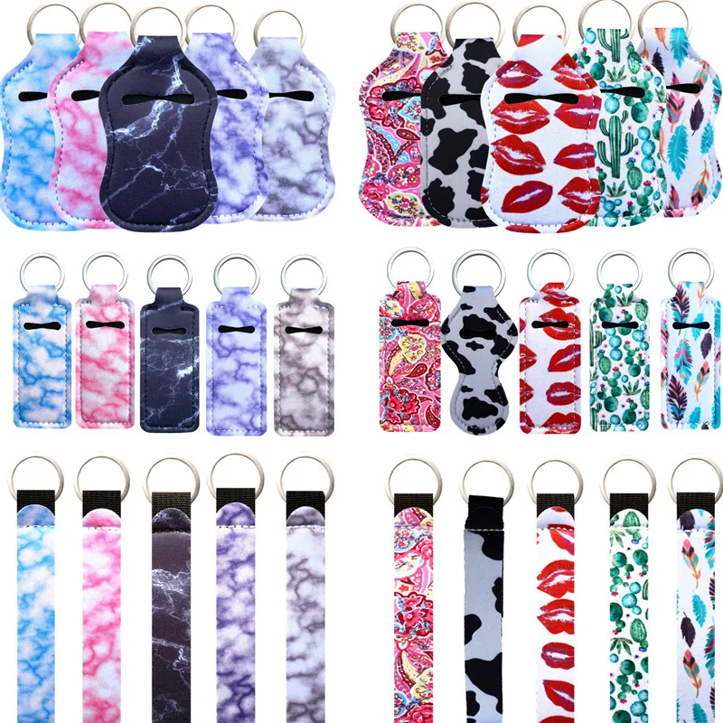 

30ml Hand Sanitizer Keychain Holder Portable Travel Bottle Refillable Disinfection Gel Flip Cap Bottles with Keychain Carrier