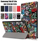 Для планшета Samsung Galaxy Tab A7 Lite 8,7 SM-T220 SM-T225 Tablet крышка смарт кожаный чехол флип-чехол-держатель из искусственной кожи чехол для планшета