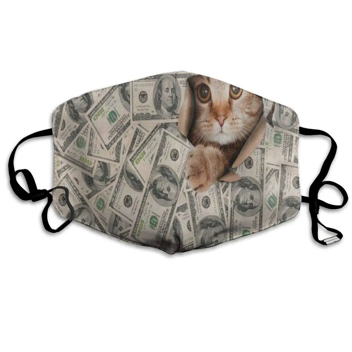 

Маска для лица хипстерская кошка котенок доллар деньги удивительная велосипедная полумаска для лица с петлей для рта для девочек