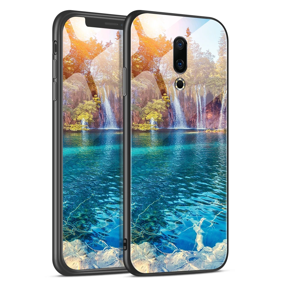 H121 Для Meizu M882Q M892Q M872Q чехол для телефона Meizu M6T звездный узор закаленное стекло Жесткий чехол для Meizu 16Plus 16S 16X TPU оболочка - Цвет: H121