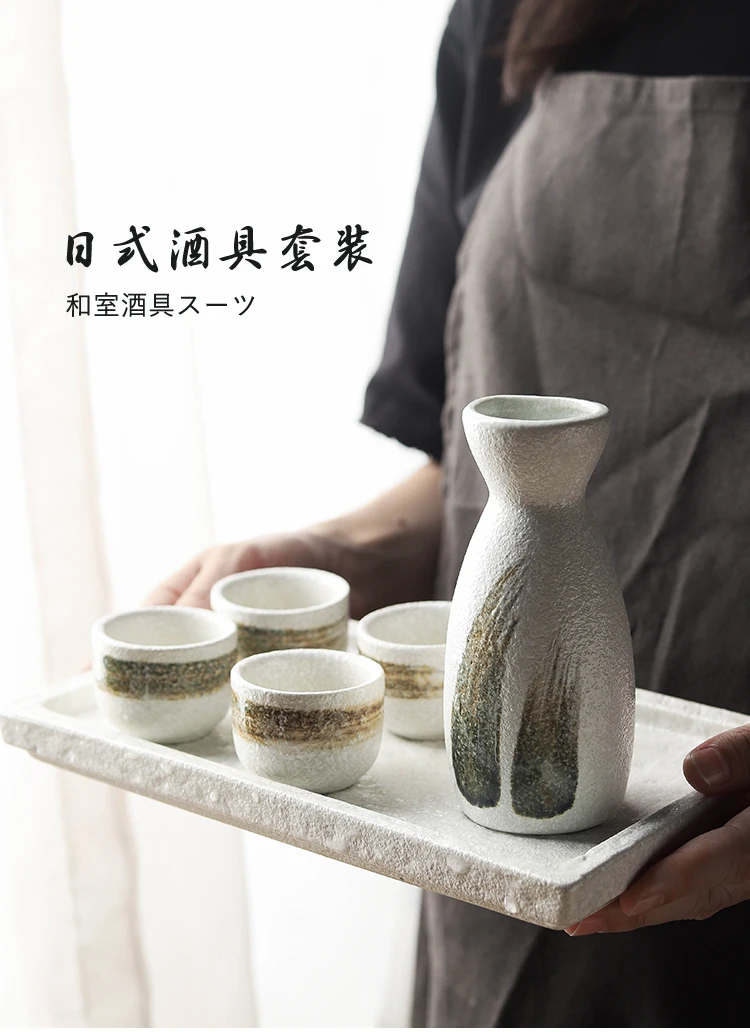 

Ceramics Wine Set Hand-Painted Ceramics Japanese Wine Set Home Bar Sets Classic Kitchen Decantador De Vino Hip Flasks BG50HF