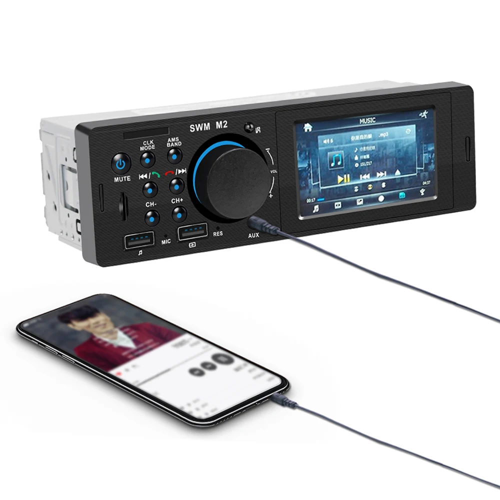 Автомагнитола 1 Din Стерео Авторадио автомобильное радио USB Bluetooth громкая связь