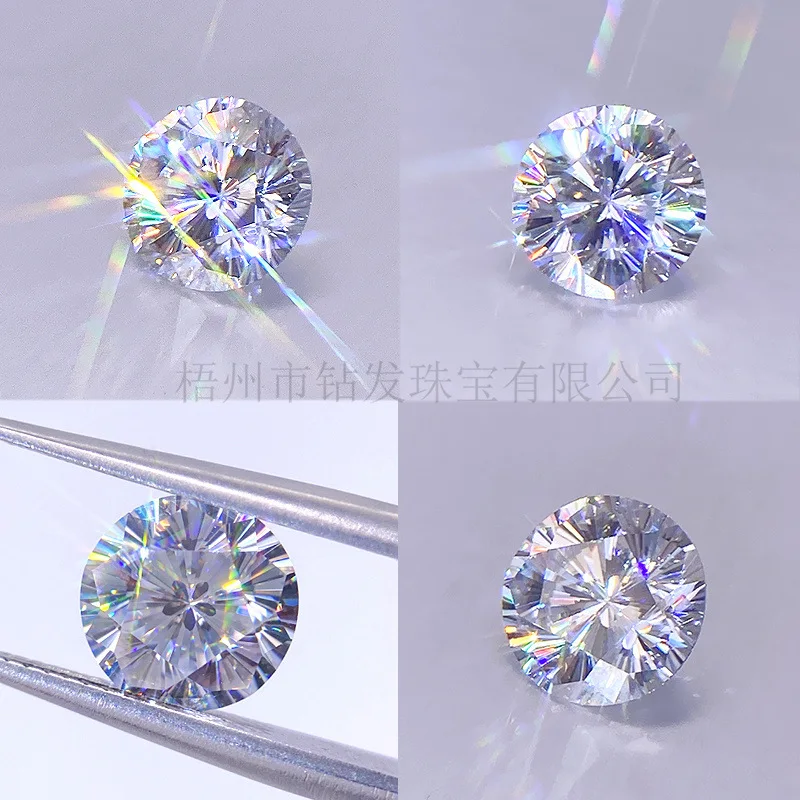 Real D Color VVS1 Cherry Blossom Cut Moissanite Loose Gemstones for Diy Jewelry Making Sakura Moissanite Pass Diamond Tester