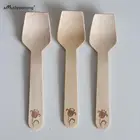 X200 индивидуальные плоские ложки, десертные ложки, мини-ложки для мороженого, для горячего шоколада, кофе, тюльпанов, вечеринок, тюльпанов, для гостиниц, оптовая продажа