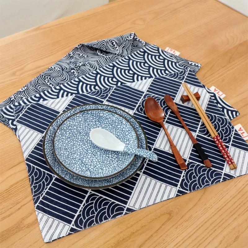 

Zephyr Blue Polyester Table napkin for plate tea towel wedding Decorative tablecloth dinner home hotel cafe serving personalized