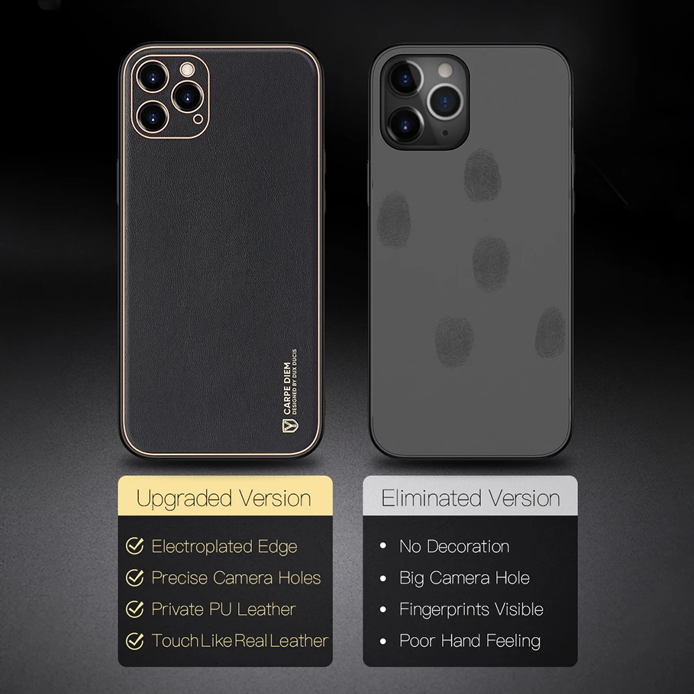 

KISSCASE Luxury PU Leather Case For iPhone 12 Pro Max Case Business Cover For iPhone 11 Pro Max 7 8 Plating Shockproof Back Case