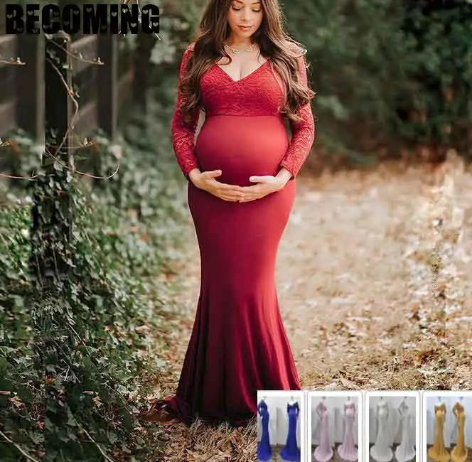 Платье для беременных с длинным рукавом и открытыми плечами|Платья| |