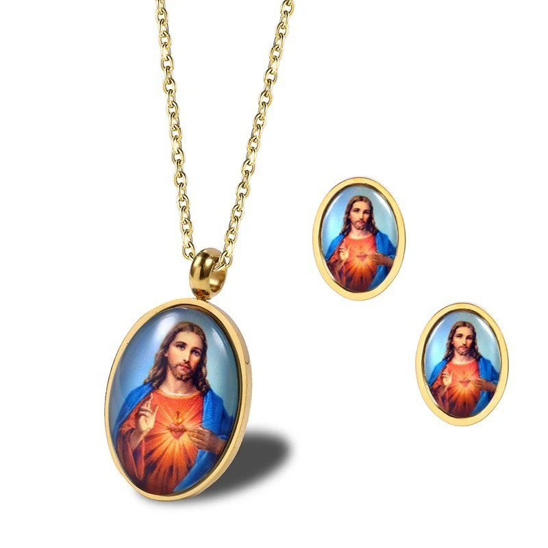 Ювелирный Комплект из колье и серёг нержавеющей стали|Ювелирные наборы| |