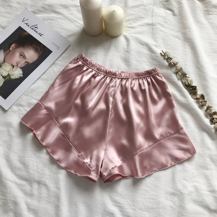 2020 летние новые молодежные Популярные тонкие шорты с имитацией сатина модные