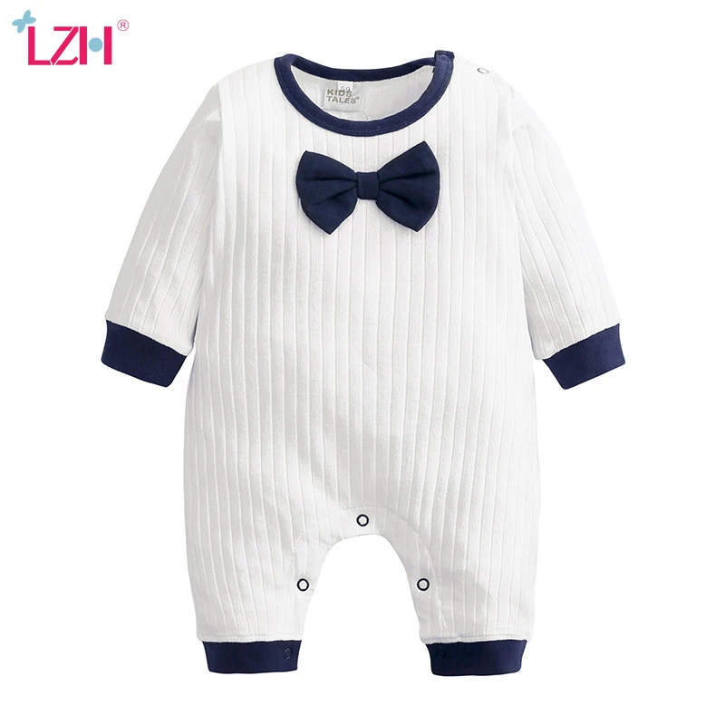 

LZH 2021 Autumn Baby Onesies Clothes Gentleman Style Newborn Baby Girls Romper Jumpsuit For Kids 0-2 Years Infant Boys Bodysuit
