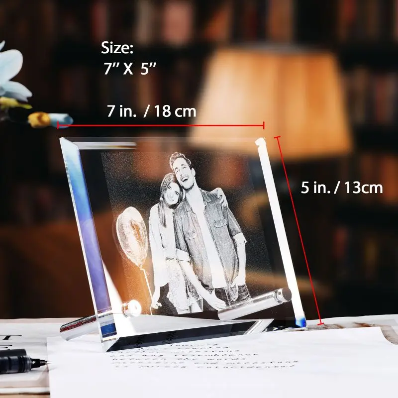 Стеклянная 2D лазерная гравировка фоторамка индивидуальный фотоальбом подарок