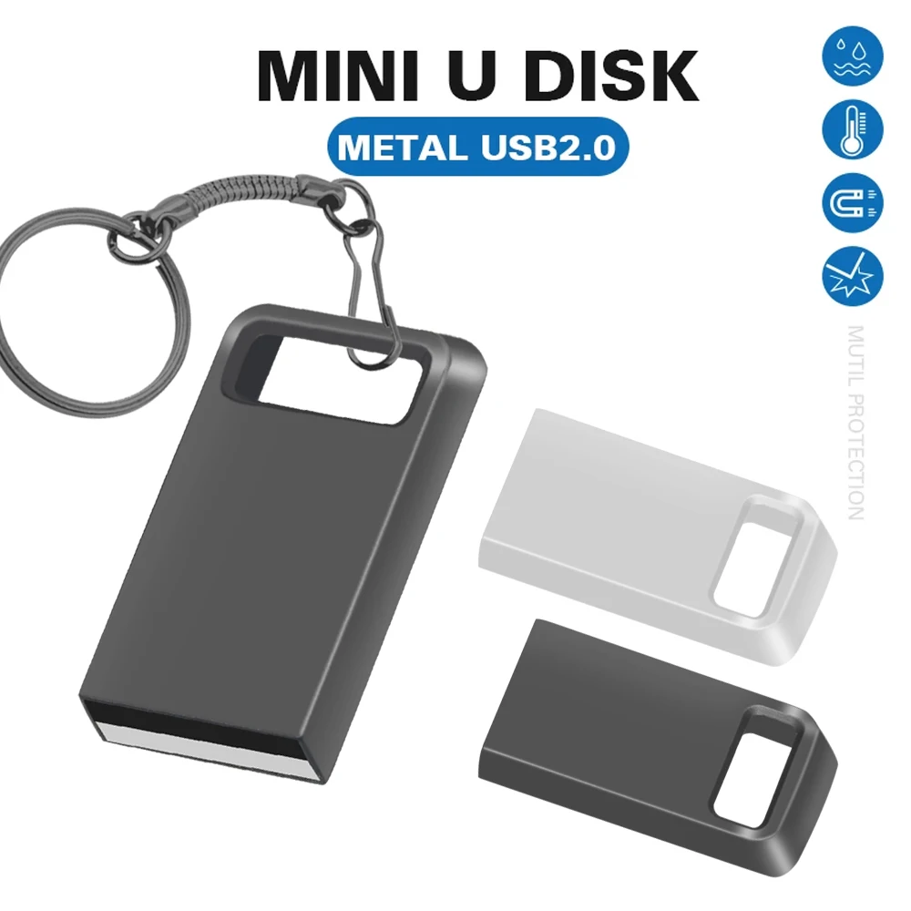

Металлический Мини-флеш-накопитель usb 2,0, 64 ГБ, 32 ГБ, 16 ГБ, 8 Гб