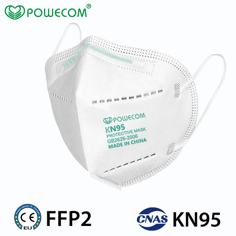 

10Pcs POWECOM KN95 Mask FFP2 Face Mask 95% Filtration Safety Protective Face Mouth Mask Breathable Dustproof Mouth Muffle Cover